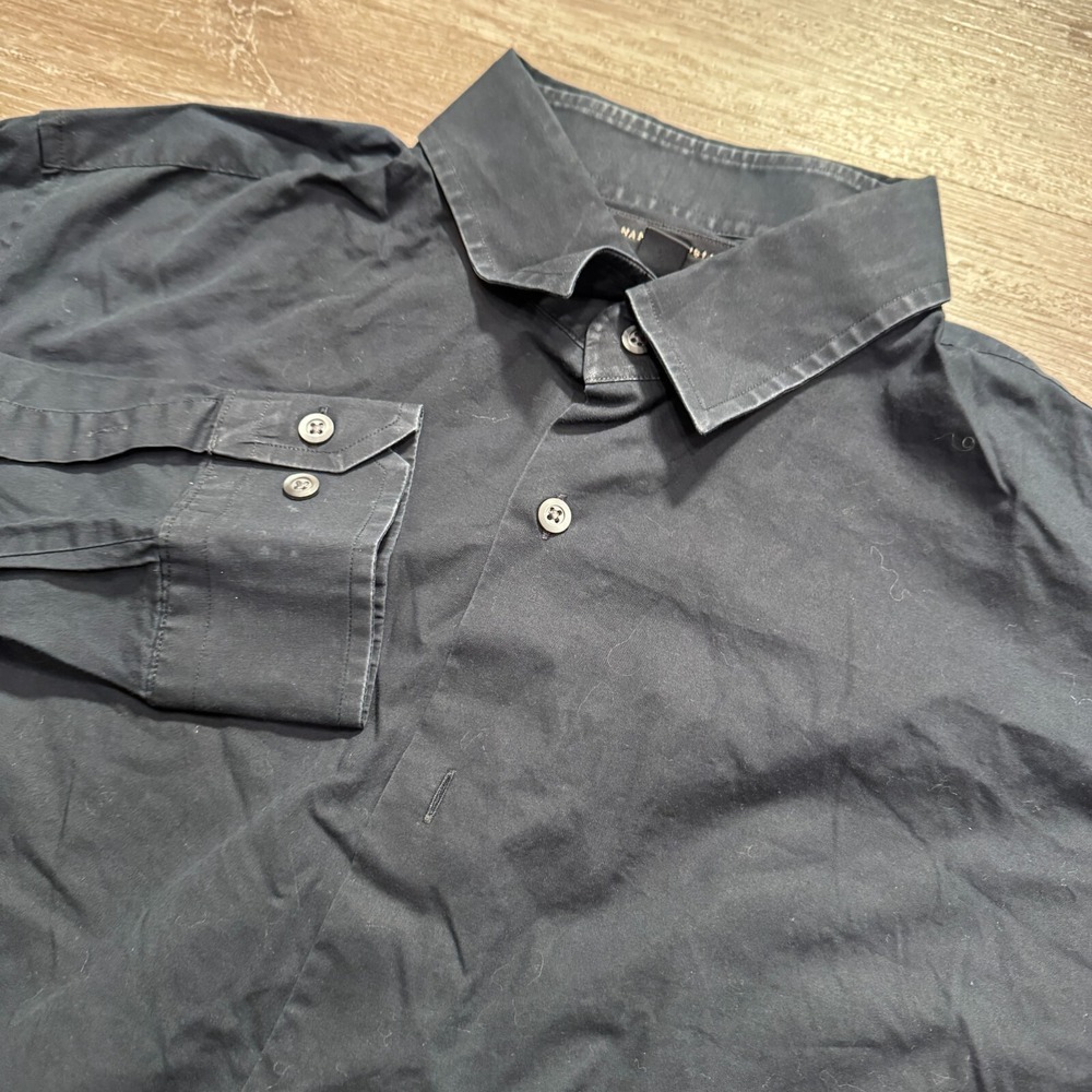 Banana Republic Shirt Mens Large Blue Long Sleeve Button Up Slim Fit Cotton